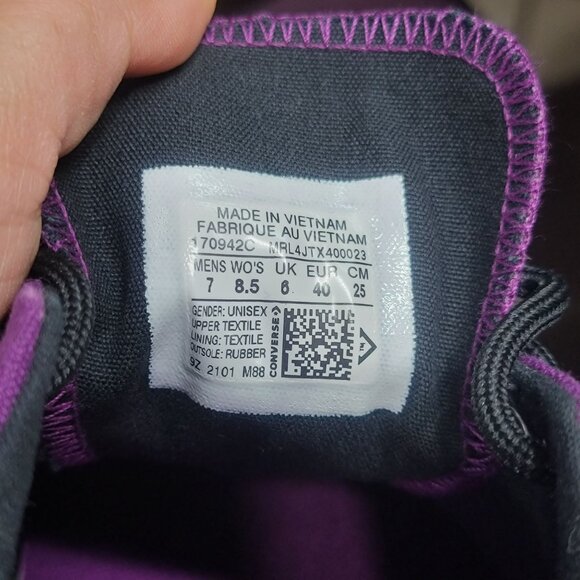 ✨Converse Skid Grip 80 Canvas Retro Size 7 Men's Shoes Sneakers Violet 170942C - Picture 10 of 11